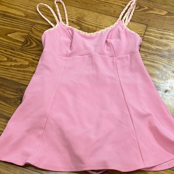Mainstream Other - Mainstream Swim Dress Women’s Size 12 in Bubblegum Pink with Braided Straps
